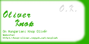 oliver knop business card